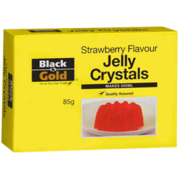 Photo of Black And Gold Jelly Crystals Strawberry 85gm
