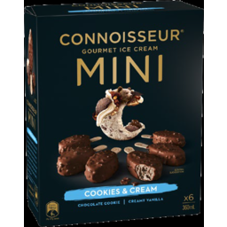 Photo of Connoisseur Gourmet Ice Cream Cookies & Cream Minis 6pk