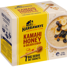 Photo of Harraways Oats Sachets Kamahi Honey & Golden Syrup 7 Pack