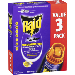 Photo of Raid Exterminator Bug & Insect Bomb 3.0x160g