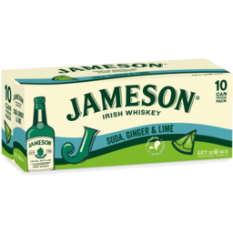 Photo of Jameson Soda Ginger & Lime 10x375ml Cans