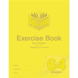 Photo of Spirax Exercise Book P191 64pg 1ea