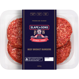 Photo of Slape & Sons Premium Range Beef Brisket Burgers 480g