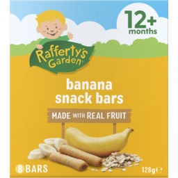 Photo of Raffertys Garden Banana Snack Bars 12+ Months 8 Pack