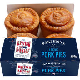 Photo of The British Sausage Company Bakehouse 4 Traditional British Picnic Pork Pies