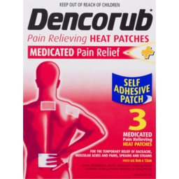 Photo of Dencorub Medicated Pain Relieving Heat Patches 3 Pack