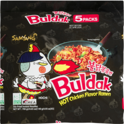 Photo of Samyang Buldak Hot Chicken Ramen Noodles 5 Pack