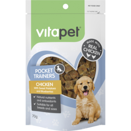 Photo of VITAPET POCKET TRAINERS CHICKEN WITH SWEET POTATOES AND BLUEBERRIES 70G