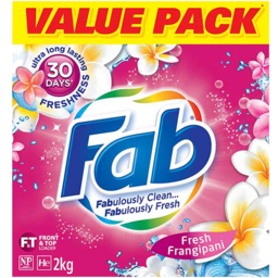 Photo of Fab Fresh Franipani, Washin Powder Laundry Deterent 2kg