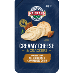 Photo of Mainland Creamy Cheese & Crackers Infused With Aged Cheddar & Caramelised Onion