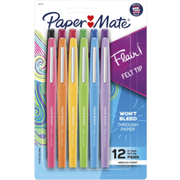 Photo of Paper Mate Flair Felt-Tip Pen Medium Fashion Assorted - Pack Of 12