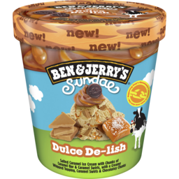 Photo of Ben & Jerry’S Ice Cream Tub Dulce De-Lish Sundae