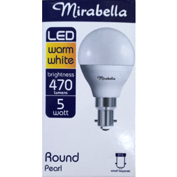 Photo of Mirabella LED Round SBC Pearl Warm White 5 Watt