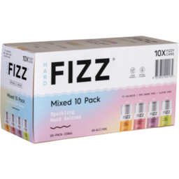 Photo of Hard Fizz Mixed Seltzer Pack Can 330ml 3x10pk