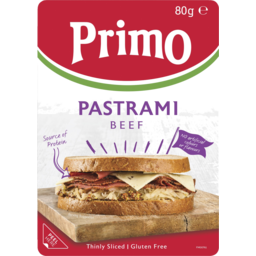 Photo of Primo Pastrami Beef Sliced Gluten Free 80g
