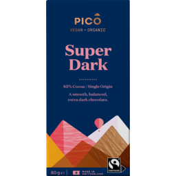 Photo of Pico Organic Super Dark 85% Cocoa Single Origin Vegan Chocolate Block