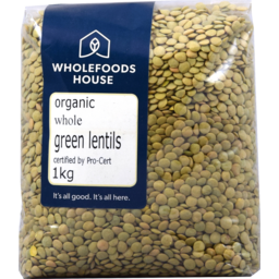 Photo of Wholefoods House Lentils Green Organic 1kg