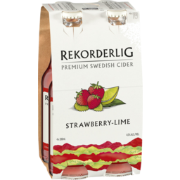 Photo of Rekorderlig Cider Strawberry & Lime 330ml 4 Pack