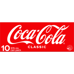 Photo of Coca Cola Classic Soft Drink Multipack Cans 10x375ml