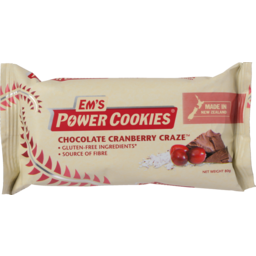 Photo of Em's Power Cookies Energy Bar Chocolate Cranberry Craze 80g