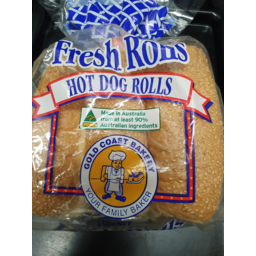 Photo of Gold Coast Bread Rolls Hot Dog 6pk