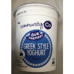 Photo of Community Co Yoghurt Greek Style 1kg