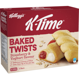 Photo of Kelloggs K-Time Twists 5 Bars Strawberry & Yoghurt 185g