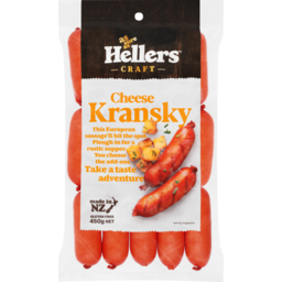 Photo of Hellers Craft Cheese Kranksy Sausages 450g
