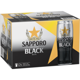 Photo of Sapporo Premium Black Can 650ml 12 Pack
