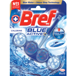 Photo of Bref Blue Active Chlorine,Rim Block Toilet Cleaner,