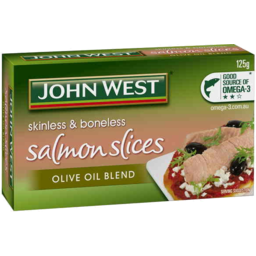 Photo of John West Skinless & Boneless Salmon In Olive Oil Blend 130gm