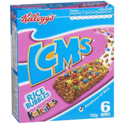 Photo of Kelloggs Lcms Rice Bubbles Kaleidos 6 Bars 132g