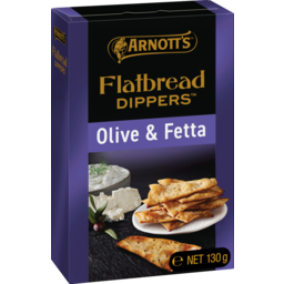 Photo of Arnott's Flatbread Dippers Cracker Olive & Fetta 130g