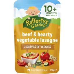 Photo of Rafferty's Garden 10+ Months Beef & Hearty Vegetable Lasagne 170gm