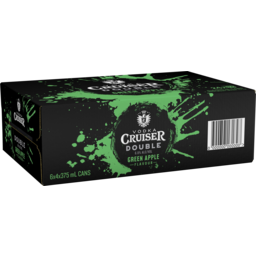 Photo of Vodka Cruiser Double Green Apple 6.8% 6x4 Can Carton 375ml