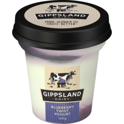 Photo of Gippsland Dairy Twist Blueberry Yogurt 160g