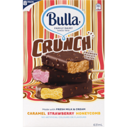 Photo of Bulla Crunch With Crunchy Biscuit Pieces Variety Ice Creams