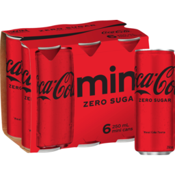 Photo of Coca Cola Zero Sugar 250ml Cans 6 Pack