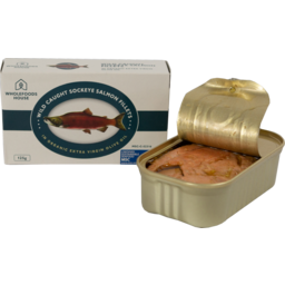 Photo of Wholefoods House Wild Caught MSC Sockeye Salmon Fillets In Organic Extra Virgin Olive Oil  125g
