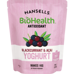 Photo of Hansells Biohealth Flavoured Yoghurt Mix Blackcurrant & Acai 210g