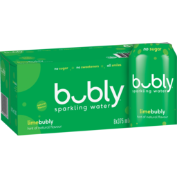 Photo of Bubly Natural Sparking Lime Water Flavour 8x375ml