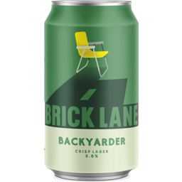 Photo of Brick Lane Backyarder Crisp Lager 355ml
