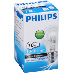 Photo of Philips Halogen Eco Light Bulb A55 70w E27 Clear