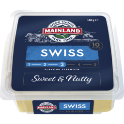 Photo of Mainland Swiss Cheese Slices 180g 10pk