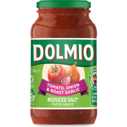 Photo of Dolmio Tomato, Onion & Roast Garlic Reduced Salt Pasta Sauce Jar