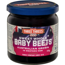 Photo of Three Threes Sweet Whole Baby Beets 415gm