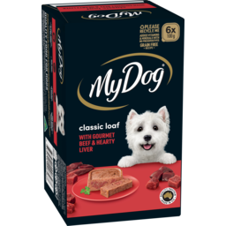 Photo of My Dog Adult Wet Dog Food Beef & Liver Meaty Loaf 6x100g Trays