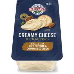 Photo of Mainland On The Go Creamy Cheese & Crackers Aged Cheddar & Caramelised Onion 40gm