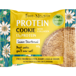 Photo of Food To Nourish Lemon Shortbread Protein Cookie With Collagen 60g