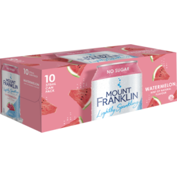 Photo of Mt. Franklin Mount Franklin Lightly Sparkling Water Watermelon Multipack Cans 10 X 375ml